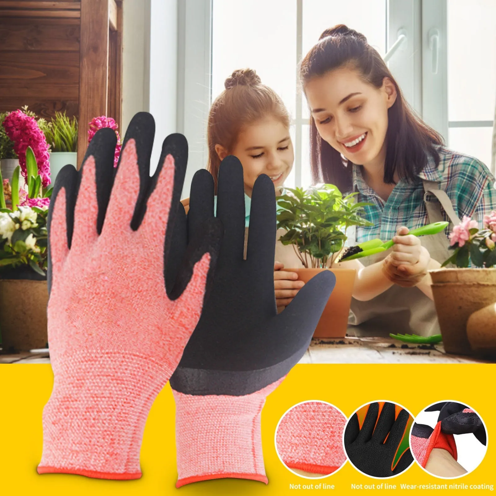 1 Pair Garden Gloves For Women And Men Breathable For Outdoor Gardening Working Fishing Weeding Digging Seeding Planting