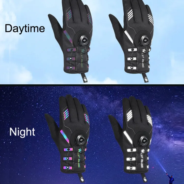 A Pair WEST BIKING Cycling Breathable Self-locking Gloves with Buckle, Size: M(Anti-light Type)