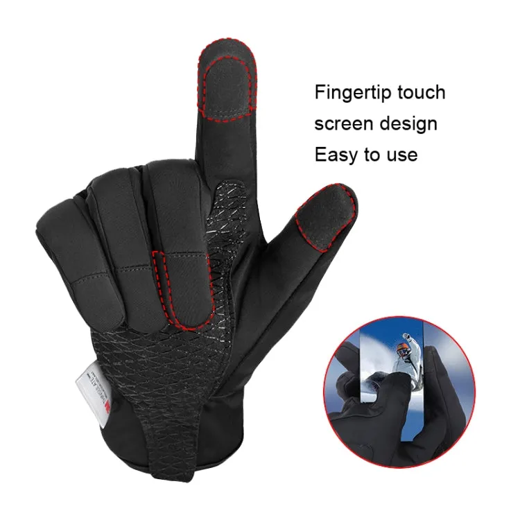 A030 Winter Skiing Glove Riding Sports Touch Screen Keep Warm Gloves, Size: L(Black)