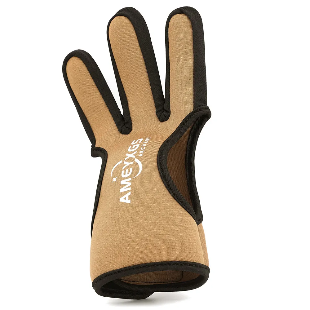 AMEYXGS Archery  Glove for Hunting Target Protect 3 Fingers