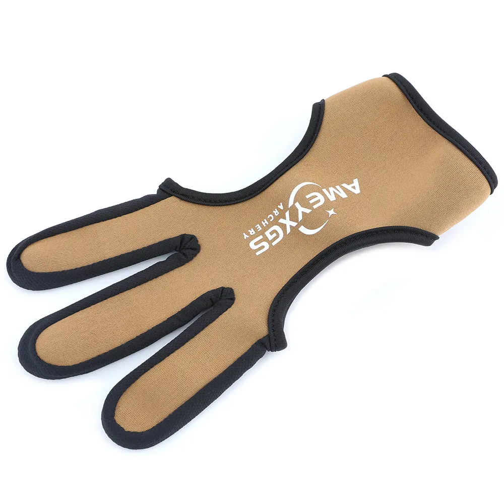 AMEYXGS Archery  Glove for Hunting Target Protect 3 Fingers