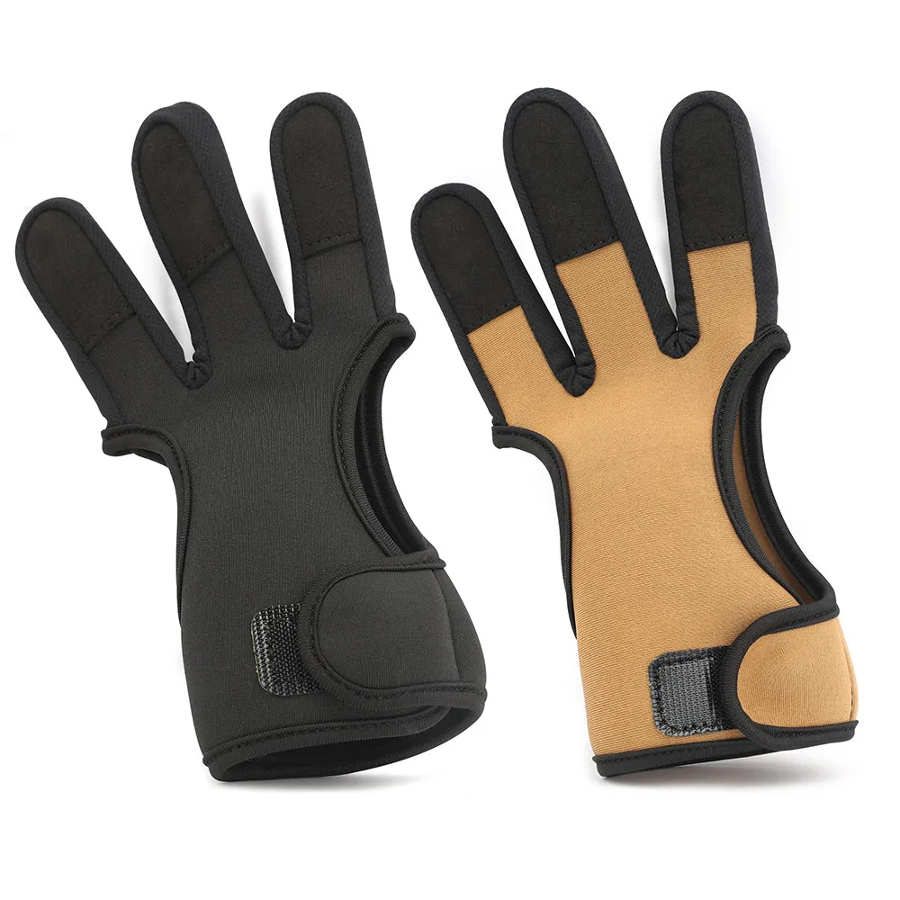 AMEYXGS Archery  Glove for Hunting Target Protect 3 Fingers