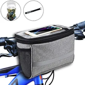 Bike Handlebar Insulated Bag with Touchable Phone Pouch