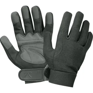 Black - Military Moisture Wicking Mechanics Gloves