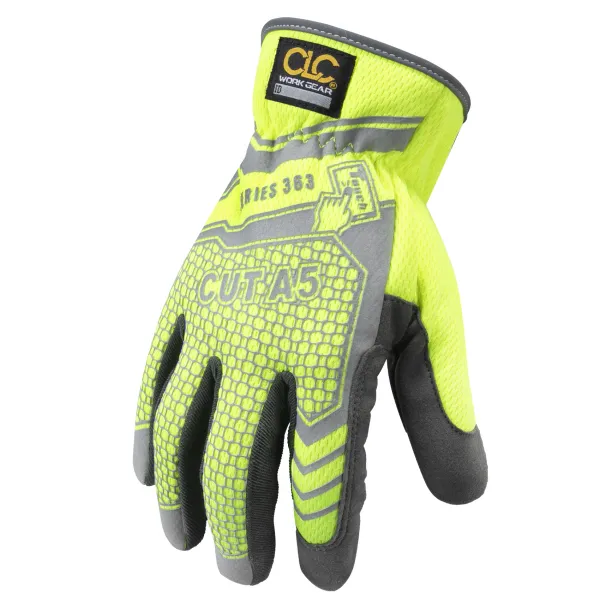 CLC 127L ANSI A5 Hi-Viz FlexGrip 363 Gloves, Size Large