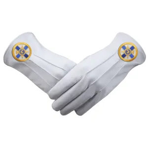 Eminent Prior KYCH Knights of the York Cross of Honour Gloves - Leather With Round Patch