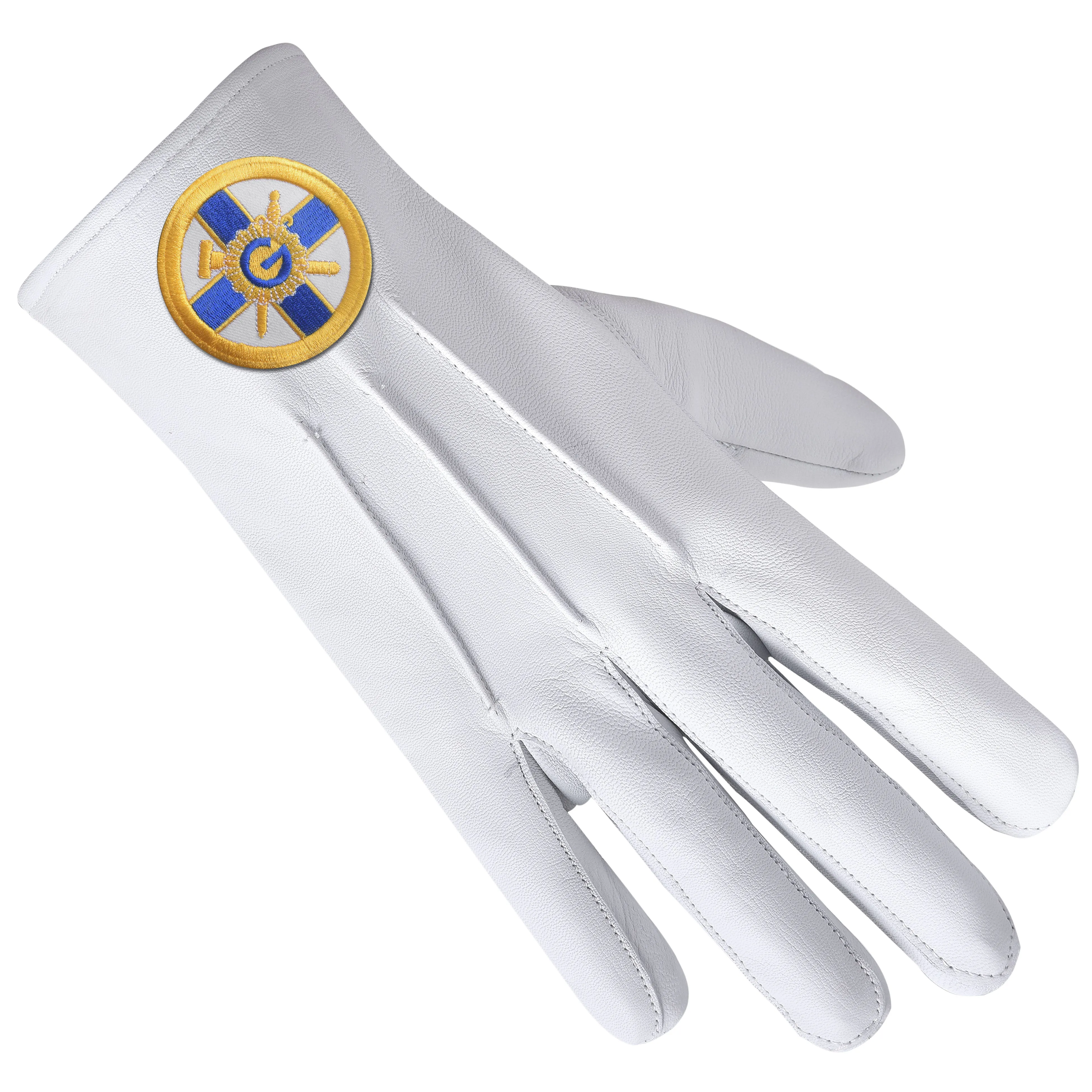 Eminent Prior KYCH Knights of the York Cross of Honour Gloves - Leather With Round Patch