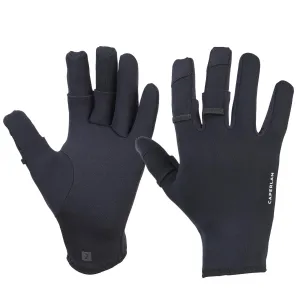 Fishing gloves 500 warm neoprene 1 mm black with 3 fingers to open CAPERLAN black