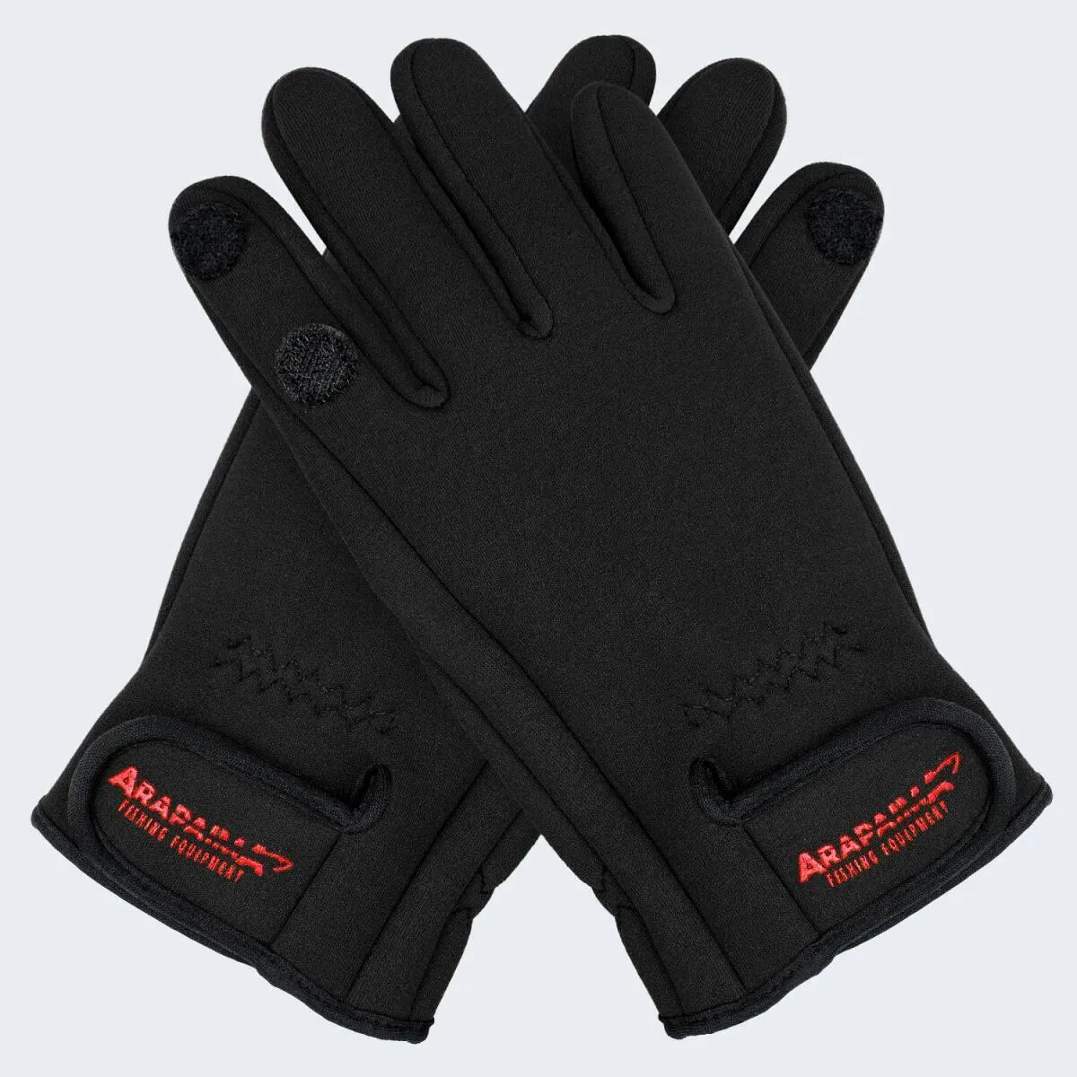 Fishing gloves 500 warm neoprene 1 mm black with 3 fingers to open CAPERLAN black