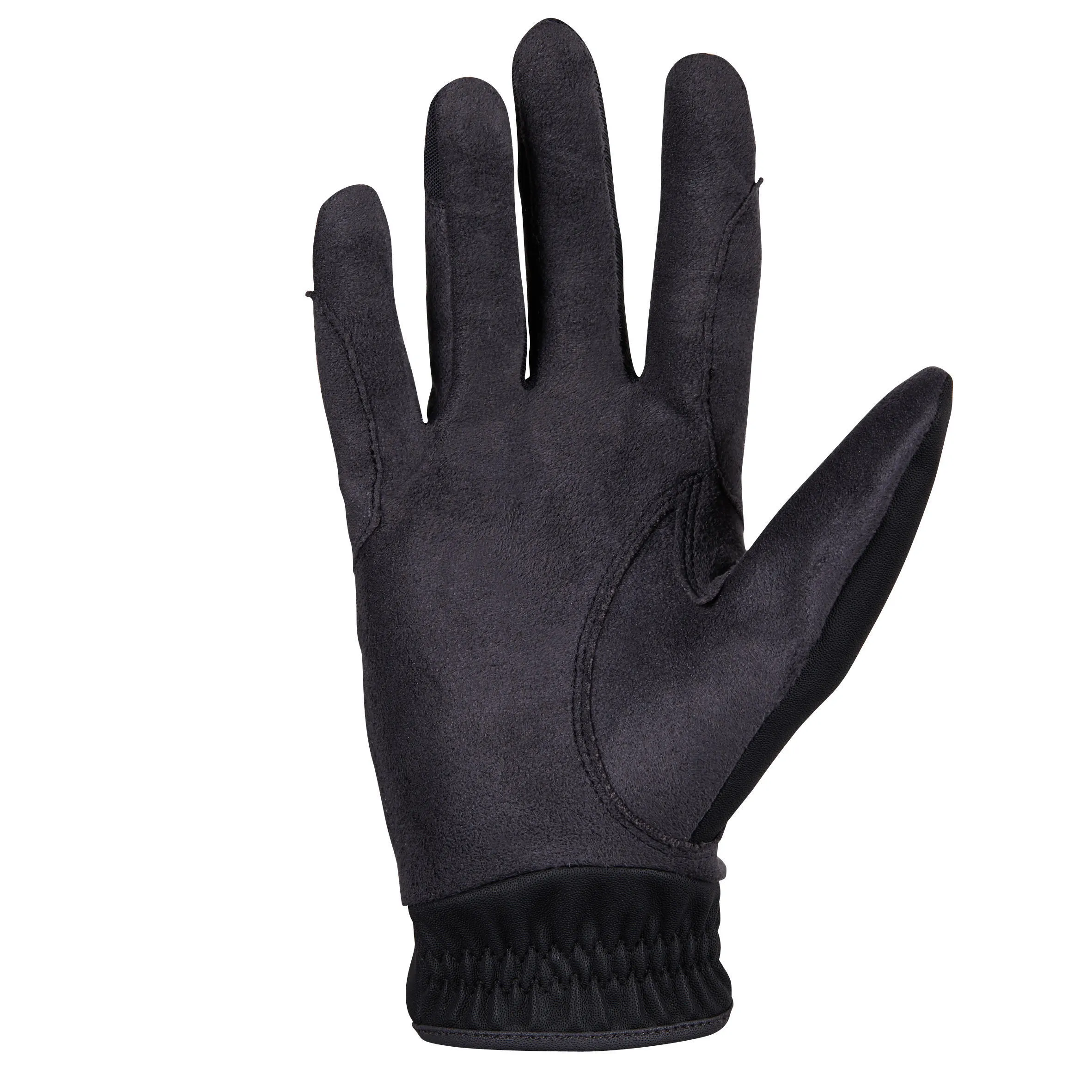 Fouganza riding gloves 500 for children, charcoal gray