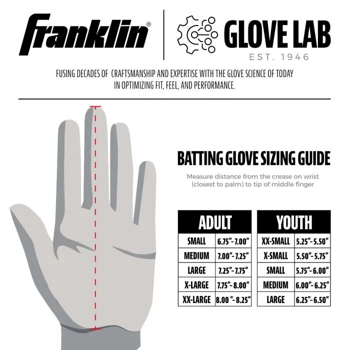 Franklin Shok-Sorb X Adult Batting Gloves - White