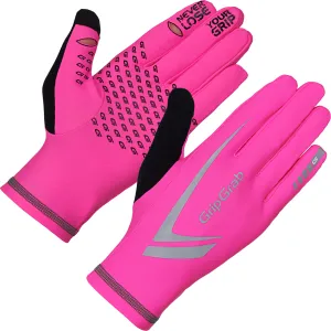 Gripgrab Running Expert Hi-Vis Touchscreen Winter Gloves Pink Hi-Vis | Buy Gripgrab Running Expert Hi-Vis Touchscreen Winter Gloves Pink Hi-Vis here | Outnorth