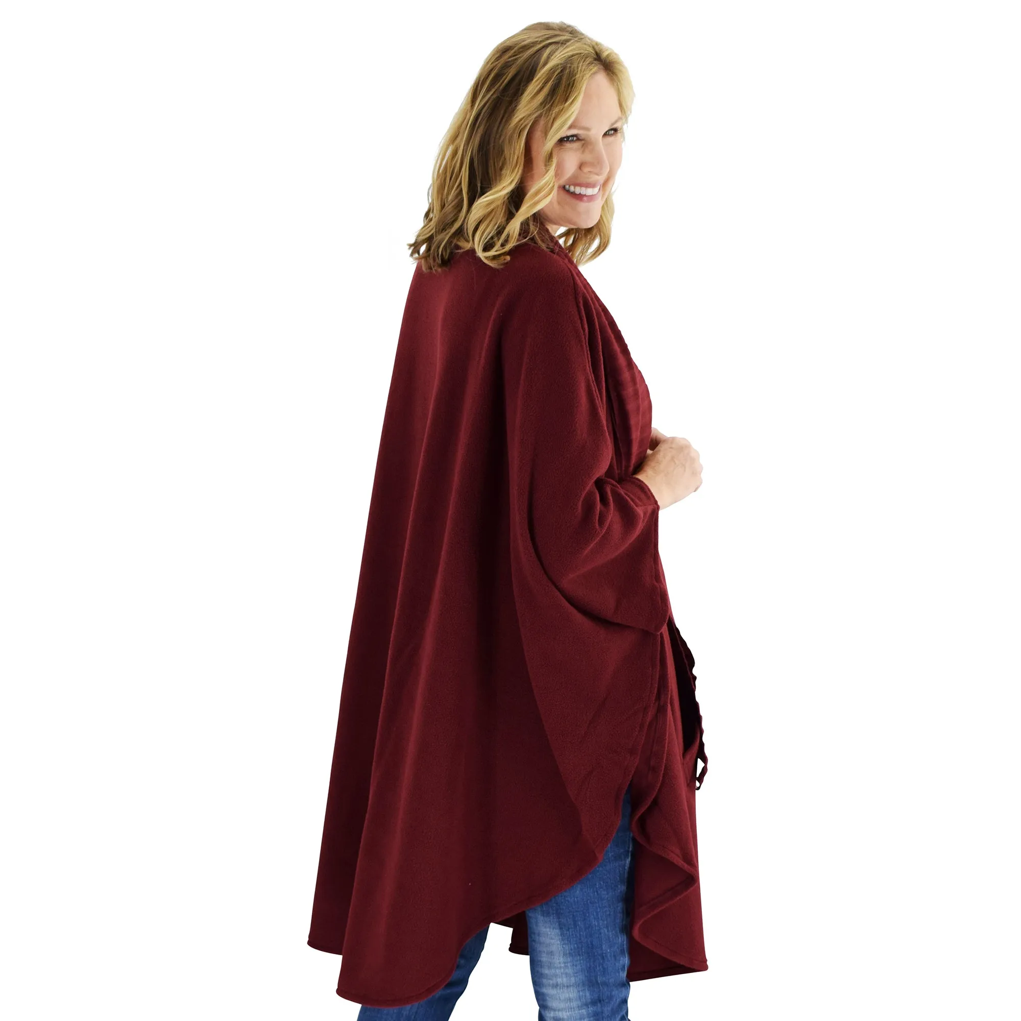 Hannah Cozy Coat Cape with Attached Scarf, and Gloves Set