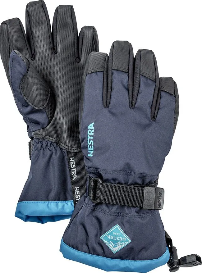 Hestra Ski Gloves Gauntlet CZone JR Dark Navy Turquoise