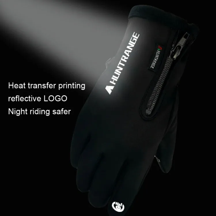 HUNTRANGE A022 Outdoor Waterproof Touch Screen Riding Keep Warm Gloves, Size: M(Gray)