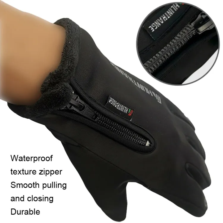 HUNTRANGE A022 Outdoor Waterproof Touch Screen Riding Keep Warm Gloves, Size: M(Gray)