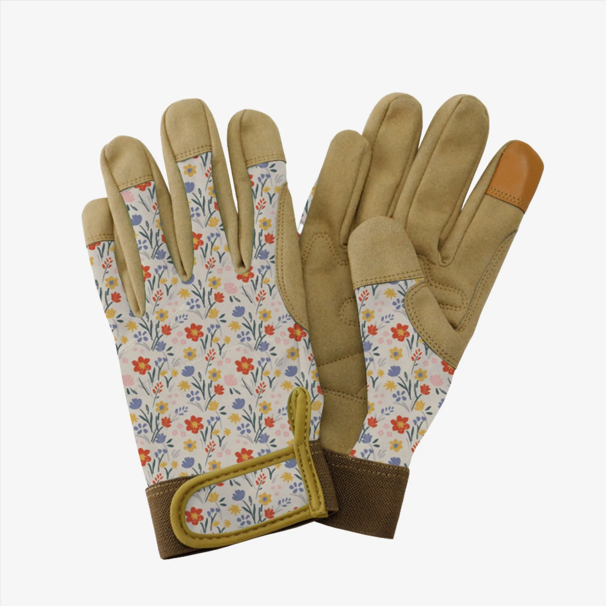 Kent & Stowe Cream Meadow Flowers Premium Comfort Gloves