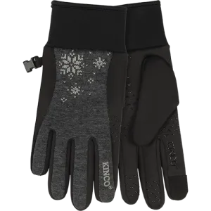 Kinco 2960W Women's Lightweight Fleece Stretch-Fit Neoprene Cuff Wing Thumb, Touch-Screen Compatible Glove (One Dozen)