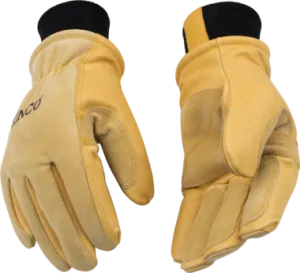 Kinco 901T Golden Premium Suede Pigskin Thermal Insulatio Mitt Outer Shell Ski Glove (One Dozen)