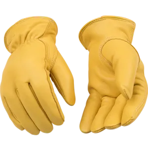 Kinco 90HK Lined Premium Grain Deerskin Keystone Thumb Drivers Gloves (One Dozen)