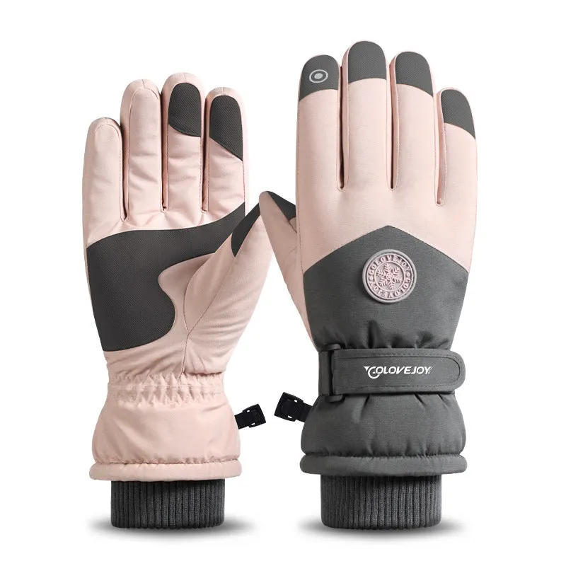 Men Women Winter Windproof Non-slip Warm Touch Screen Ski Gloves