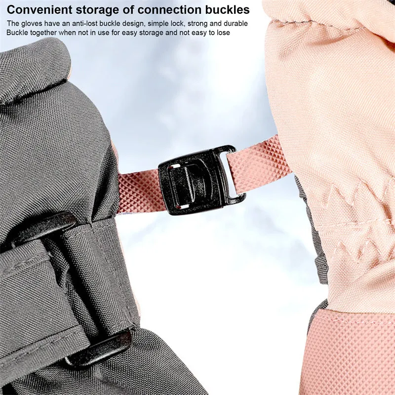 Men Women Winter Windproof Non-slip Warm Touch Screen Ski Gloves