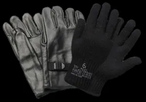 Military D3-A Leather Gloves w/ Liner