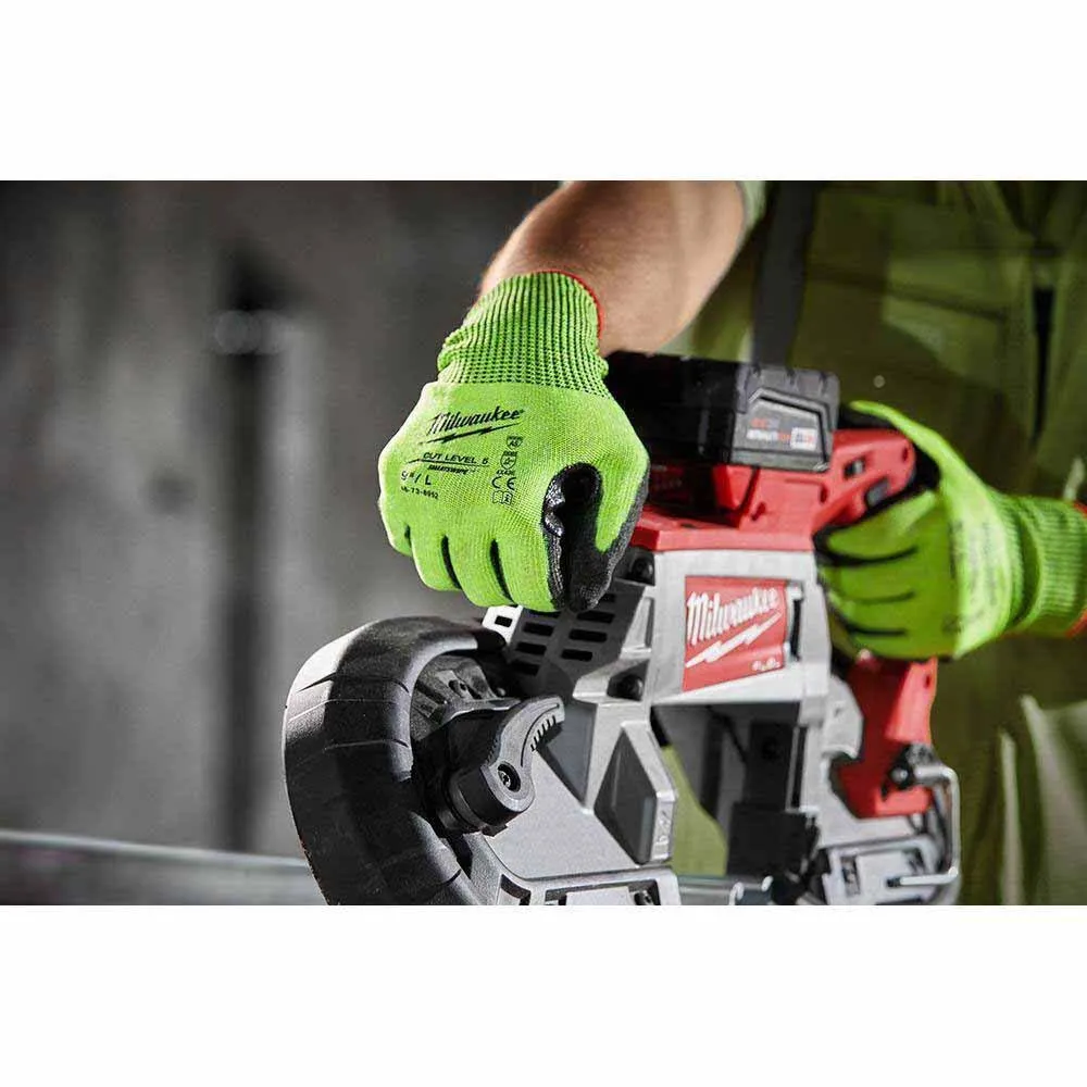 Milwaukee 48-73-8952 High Visibility Cut Level 5 Polyurethane Dipped Gloves - L