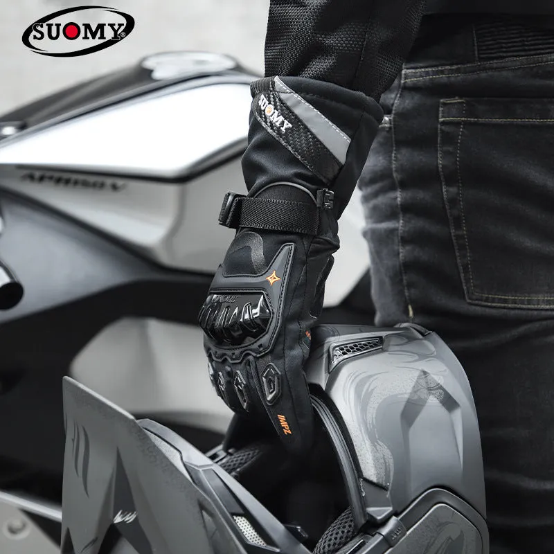 Motorcycle Riding Gloves Men's Winter Warm Waterproof Thickened Windproof And Fall-Proof Touch Screen Gloves