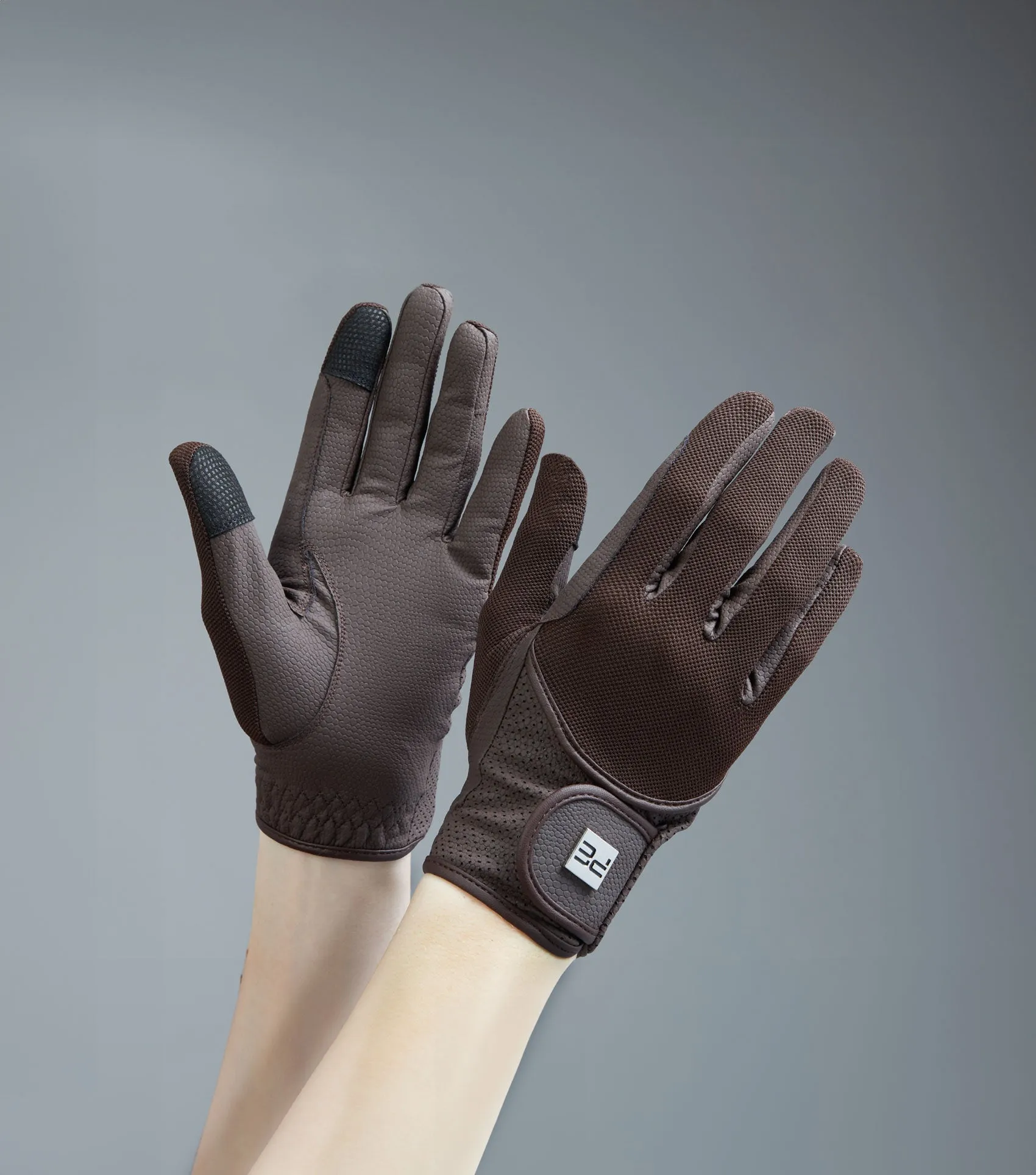 Presa Junior Mesh Riding Gloves Brown