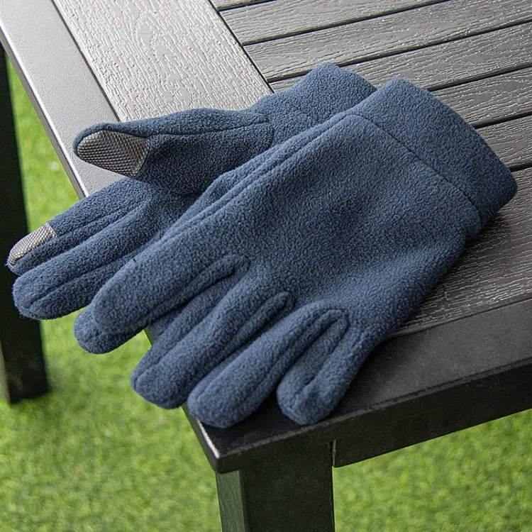 Rocker Fleece Winter Warm Anti-Slip Gloves Outdoor Riding Sports Gloves, Size: XL(Navy)