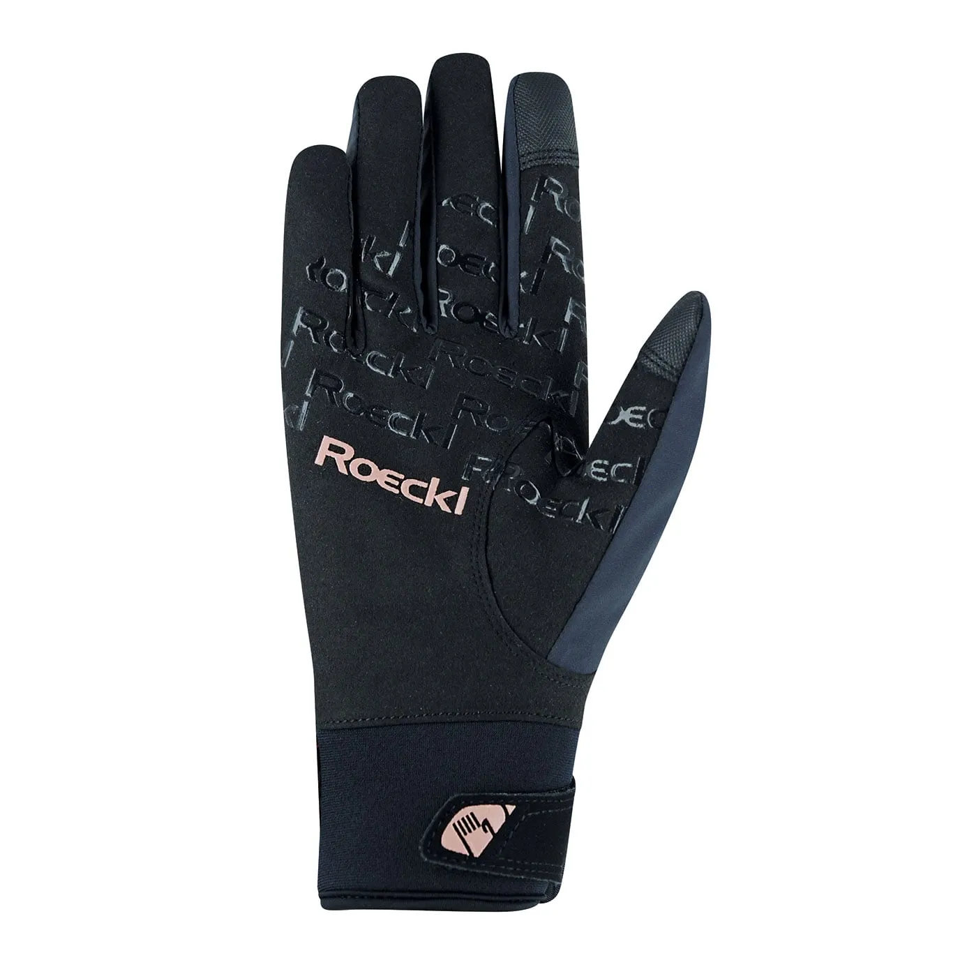 Roeckl Waregem Waterproof Riding Gloves - Black/Rose Gold