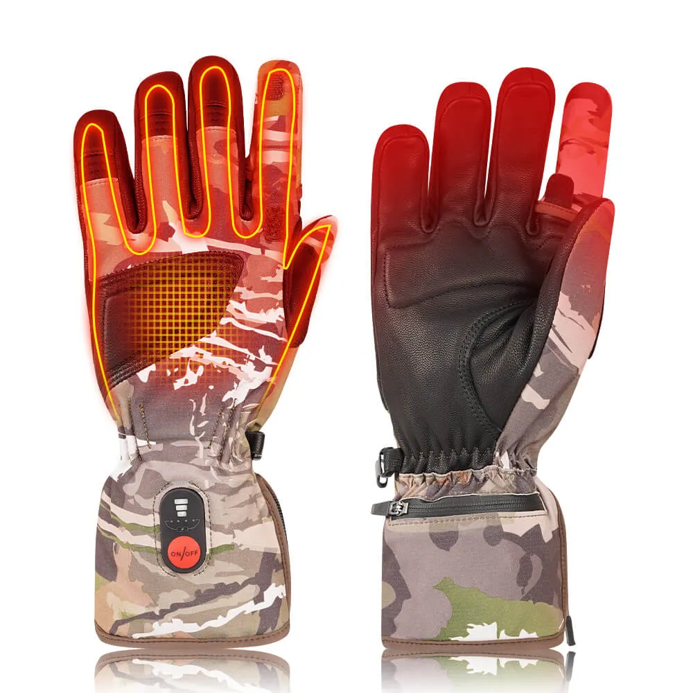 Savior Camo Heated Gloves For Hunting