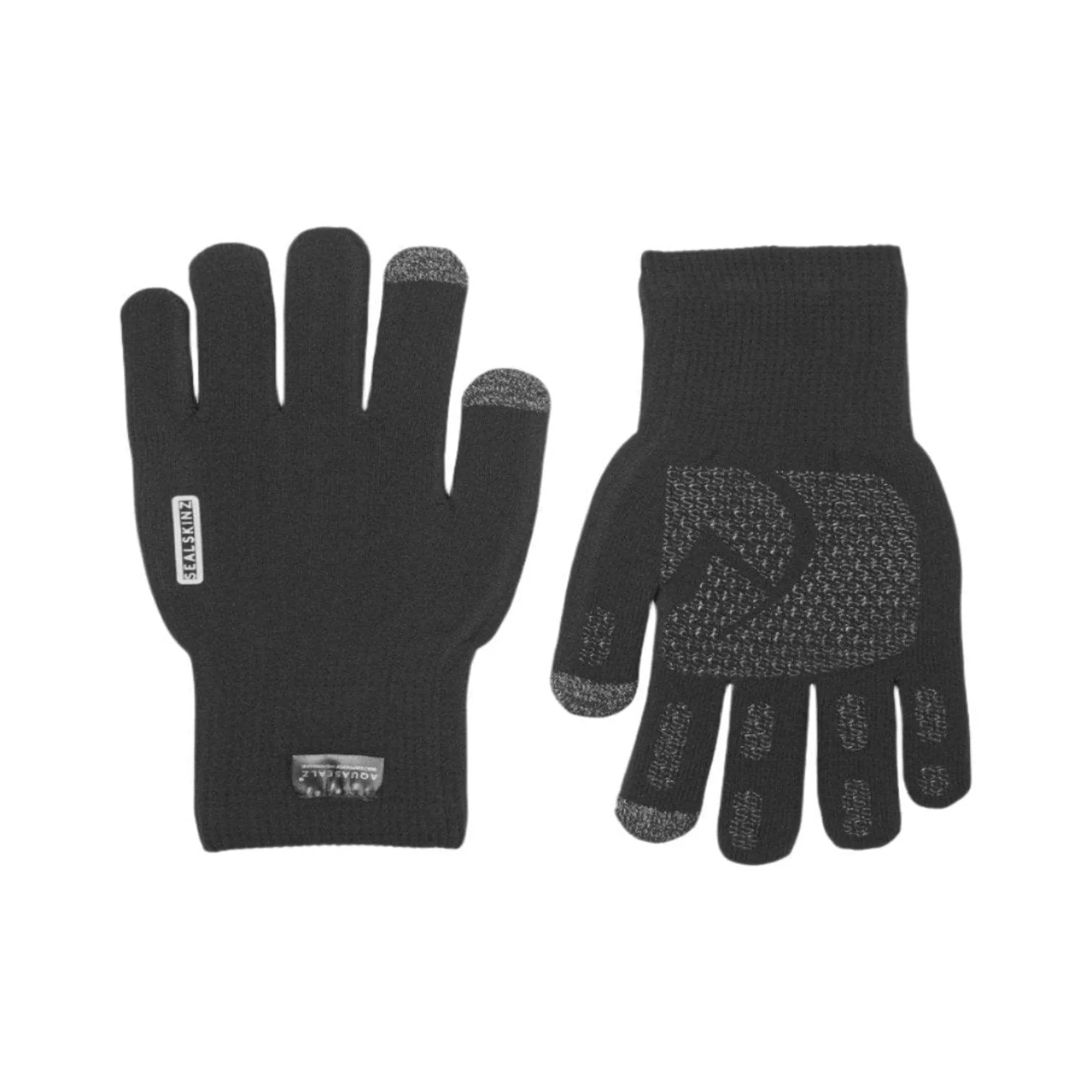 Sealskinz Waterproof Anmer All Weather Ultra Grip Knitted Glove in Black AW24