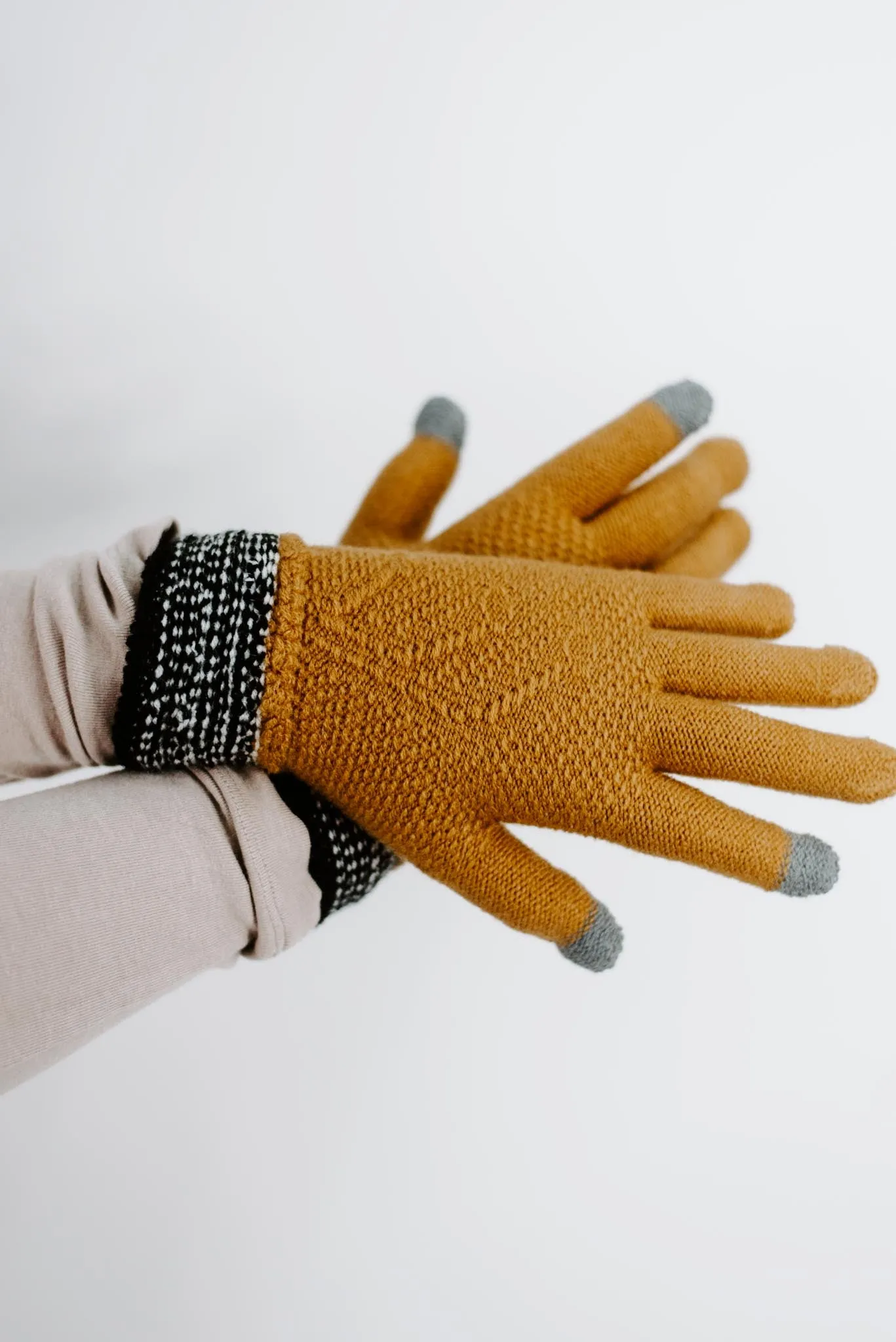 Textured Knit Touch Screen Gloves