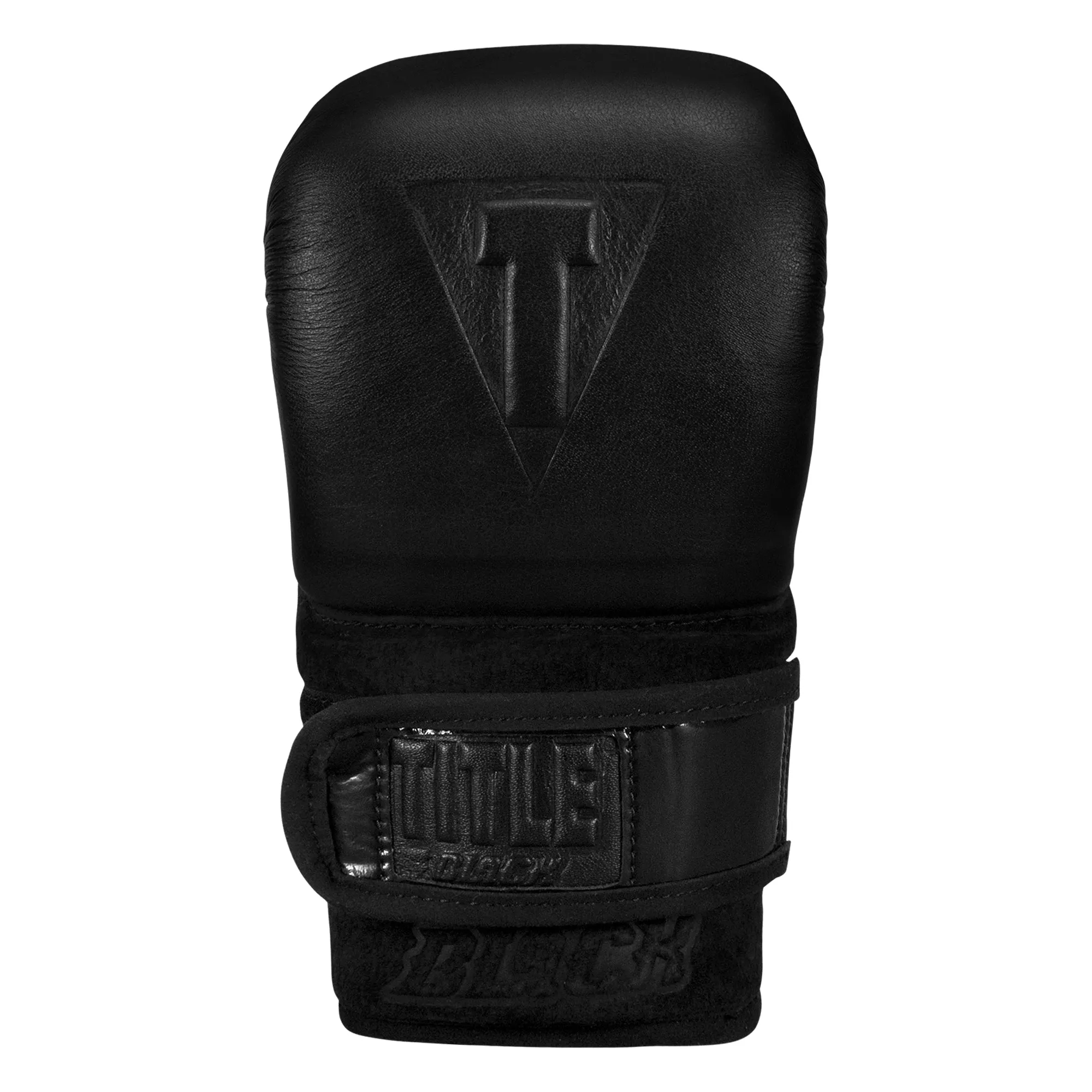 TITLE Black Old School Leather Pro Bag Gloves