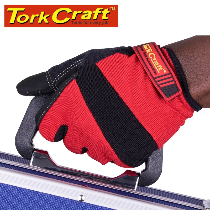 TORK CRAFT WORK GLOVE SMALL- ALL PURPOSE RED WITH TOUCH FINGER GL01