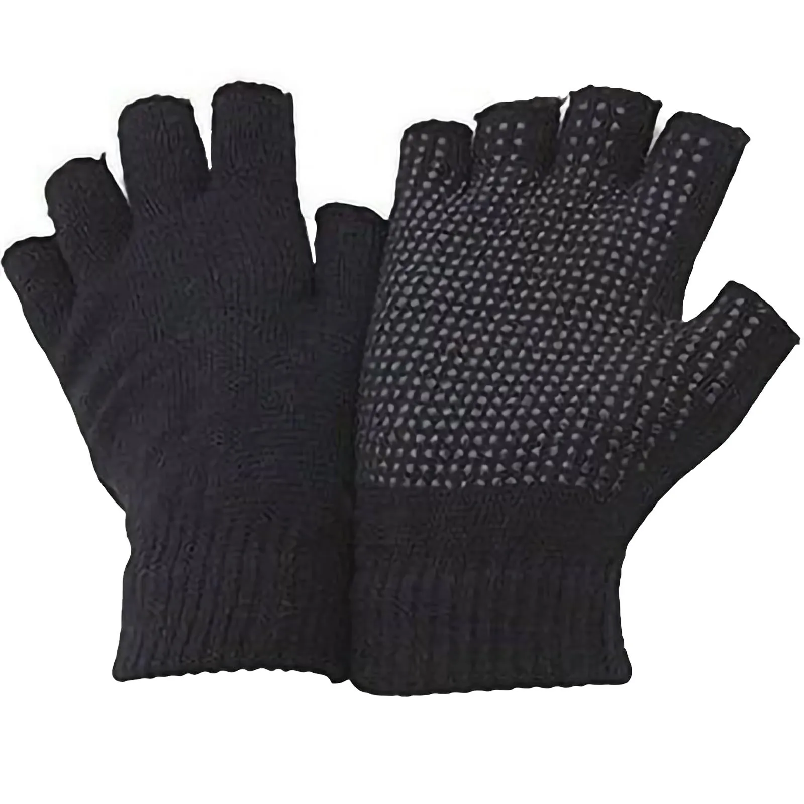 Unisex Fingerless Gloves With Rubber Grip