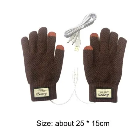 Unisex USB Heated Soft Comfortable Windproof Gloves