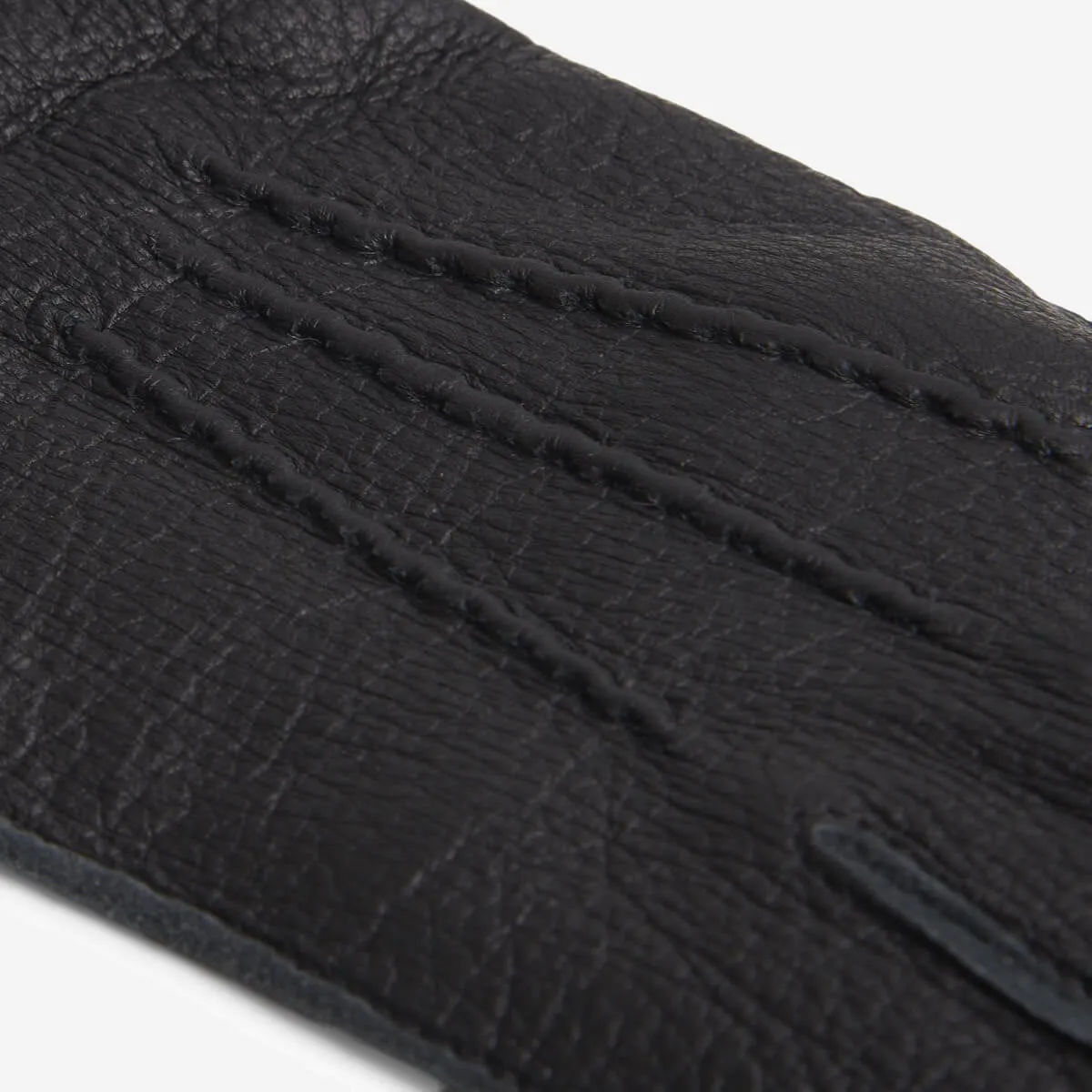 Vittoria (black) - Italian gloves made of American deerskin leather with cashmere lining