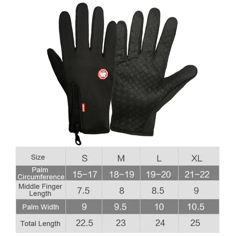 Winter Outdoor Riding Sports Waterproof Touch Screen Glove, Size: L(H041 Black)