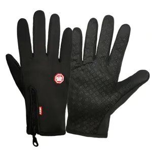 Winter Outdoor Riding Sports Waterproof Touch Screen Glove, Size: L(H041 Black)