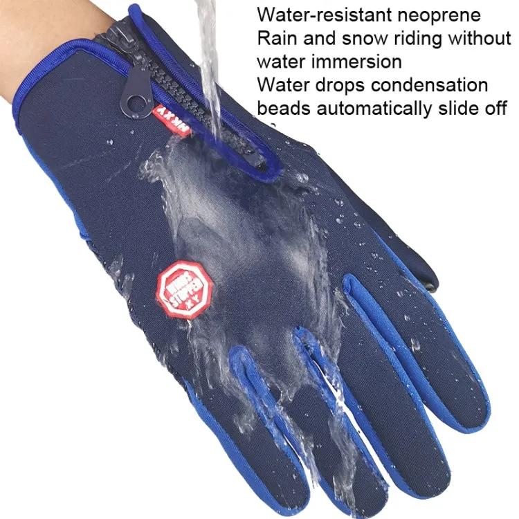 Winter Outdoor Riding Sports Waterproof Touch Screen Glove, Size: L(H043 Orange)