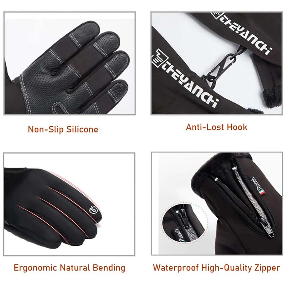 Winter Warm Gloves Touch Screen Waterproof Anti-slip Gloves