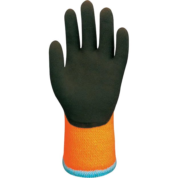 Wonder Grip WG-380 Thermo, Double Latex Palm Cold Weather Work Gloves, Dozen (12 pairs)