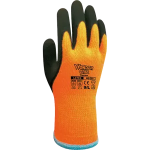 Wonder Grip WG-380 Thermo, Double Latex Palm Cold Weather Work Gloves, Dozen (12 pairs)