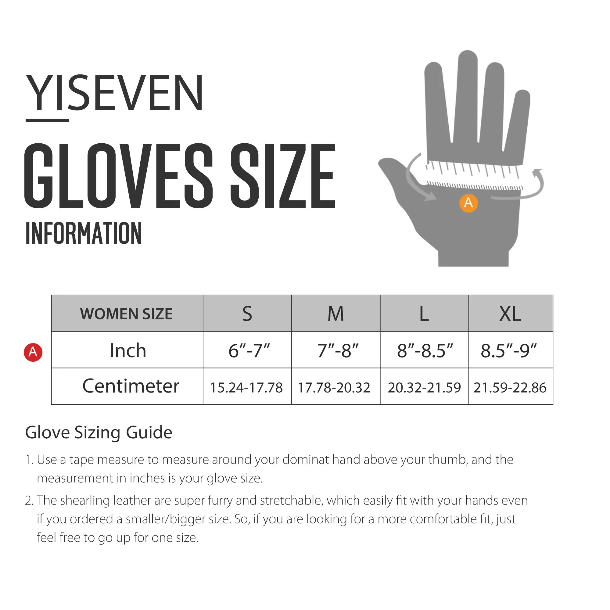 YISEVEN Women's Shearling Leather Gloves